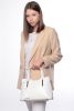 Leder 5136 weiße Handtasche