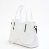 Leder 5136 weiße Handtasche