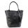 Leder 5230 schwarze Schultertasche