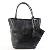 Leder 5230 schwarze Schultertasche