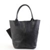 Leder 5230 schwarze Schultertasche
