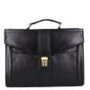 Aktentasche Leder 1723 schwarze 2 Fächer klein