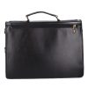 Aktentasche Leder 1723 schwarze 2 Fächer klein