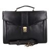 Aktentasche Leder 1723 schwarze 2 Fächer klein