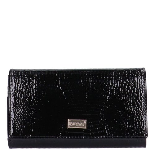 Kroko Mander J11-002 001 schwarze Geldbörse für Damen