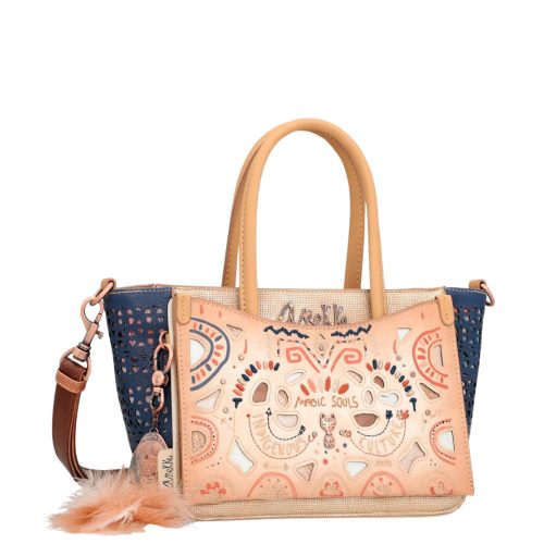 Anekke Menire 36621-184 beige blaue Handtasche