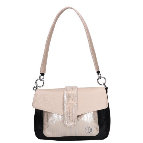 Chiara E 698 champagne schwarze Tasche