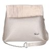 Karen D 383 champagne Faserleder kleine Umhängetasche