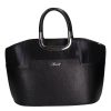 Karen 9079 schwarz-gemusterter Faserleder Tasche