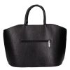 Karen 9079 schwarz-gemusterter Faserleder Tasche