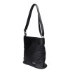 Karen 9481 schwarze glänzende Faserleder Damen Tasche