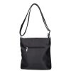 Karen 9481 schwarze glänzende Faserleder Damen Tasche