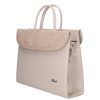 Karen 284 beige Blumen Faserleder Damen Aktentasche