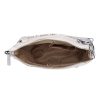 Karen 9358 beige braune Blumen Faserleder Handtasche für Damen