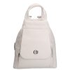 Chiara Faserleder Rucksack K 7031 weiß