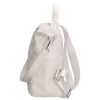 Chiara Faserleder Rucksack und Schultertasche L 312 weiß