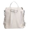 Chiara Faserleder Rucksack und Schultertasche L 312 weiß