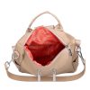 Chiara Faserleder Rucksack und Schultertasche L 312 weiß