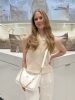 Chiara Faserleder Tasche M 8022 weiß