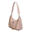 Chiara Faserleder Tasche M 8022 Puder Blumen
