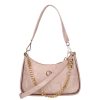 Chiara Faserleder Tasche M 8022 Puder Blumen