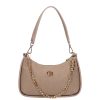 Chiara Faserleder Tasche M 8022 braune Blumen