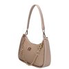 Chiara Faserleder Tasche M 8022 braune Blumen
