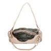 Chiara Faserleder Tasche M 8022 braune Blumen