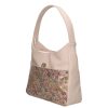 Chiara Faserleder Tasche M 8035 beige Blumen