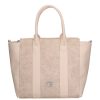 Chiara Faserleder Tasche E 6014 beige Blume