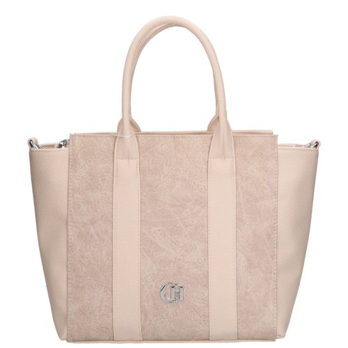 Chiara Faserleder Tasche E 6014 beige Blume