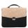 Karen Faserleder Tasche 2005 Schwarz Braun Blume