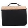 Karen Faserleder Tasche 2005 Schwarz Braun Blume