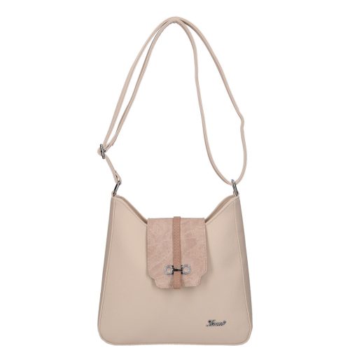Karen Faserleder Tasche 9526 beige Blume