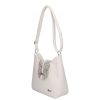 Karen Faserleder Tasche 9526 Weiße Bunte Blume