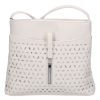 Karen Faserleder Tasche D 099-L Weiß