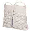 Karen Faserleder Tasche D 099-L Weiß