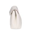 Karen Faserleder Tasche D 383 Weiß Bunte Blume