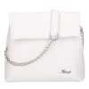 Karen D 383 Weiße Faserleder Tasche