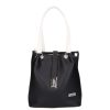 Chiara Faserleder Tasche L 322 bis schwarz weiß