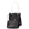 Chiara Faserleder Tasche L 322 bis schwarz weiß