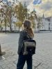 Chiara Faserleder Rucksack E 6007 Puder Blume