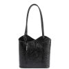 Leder 238 schwarze Schultertasche
