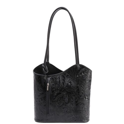 Leder 238 schwarze Schultertasche