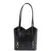 Leder 238 schwarze Schultertasche