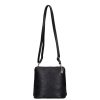 Leder 5128 schwarze Umhängetasche